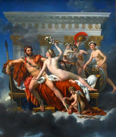 Mars Being Disarmed by Venus by Jacques Louis David