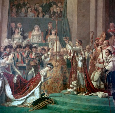 Painting of Napoleon Buonaparte and Empress Josephine, 18th century by Jacques Louis David