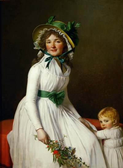 Portrait of Madame Pierre Seriziat and Her Son, Emile by Jacques Louis David