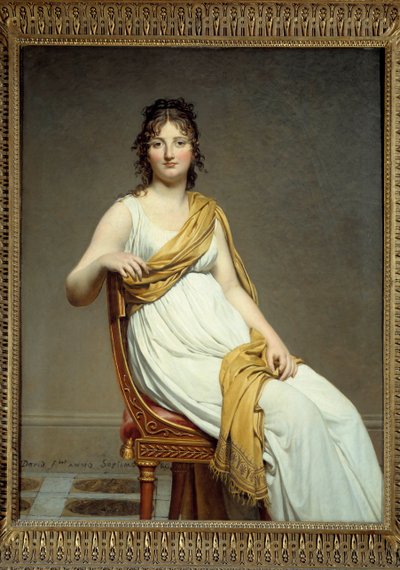 Portrait of Madame Raymond Verninac (1780-1827) Sister of Eugene Delacroix Painting by Jacques Louis David (1748-1825) 1799. Musee du Louvre, Paris by Jacques Louis David