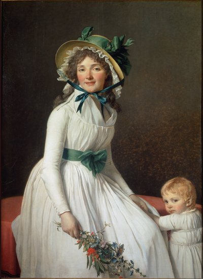 Portrait of Madame Seriziat with Her Son Emile by Jacques Louis David