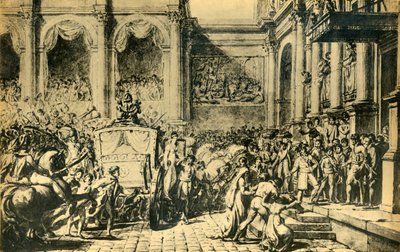 Reception of the Emperor and Empress at the Hôtel de Ville, Paris by Jacques Louis David