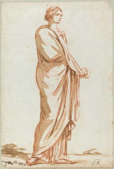 Roman Statue of a Standing Woman by Jacques Louis David