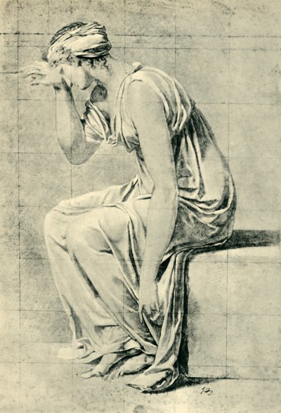 Seated woman by Jacques Louis David