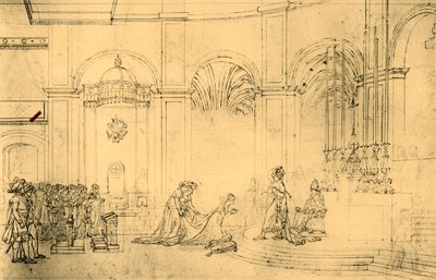Sketch for The Coronation of Napoleon by Jacques Louis David
