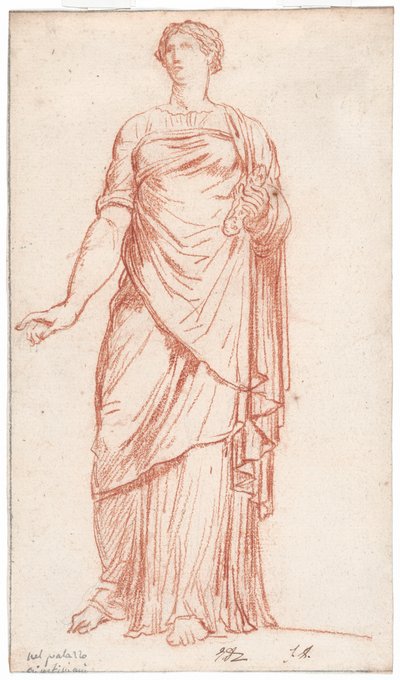 Statue of Flora Seen from the Front, in the Palazzo Giustiniani, Rome by Jacques Louis David