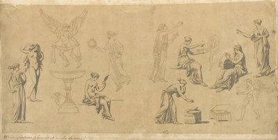 Studies of Classical Women, with Eros by Jacques Louis David