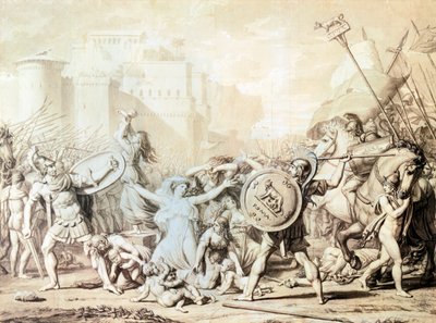 Study for Rape of Sabine Women by Jacques Louis David