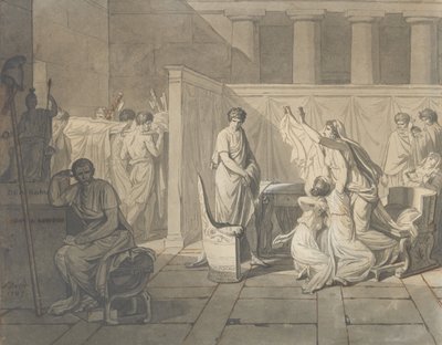 Study for The Lictors Bringing Brutus the Bodies of his Sons by Jacques Louis David
