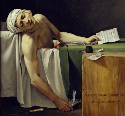 The Death of Marat (Detail) by Jacques Louis David