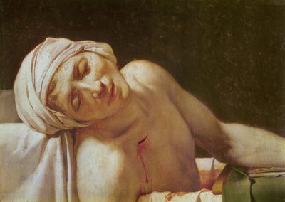 The Death of Marat (detail) by Jacques Louis David