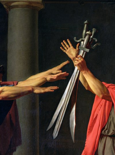 The Oath of Horatii (detail) by Jacques Louis David