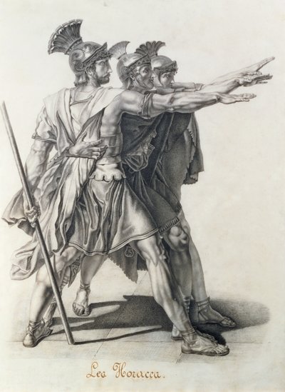 The Oath of the Horatii (detail) by Jacques Louis David