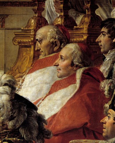 The Rite of Napoleon. Detail Depicting the Cardinals and Jean Baptiste Jules Bernadotte During the Coronation of Emperor Napoleon I and Empress Josephine at Notre-Dame de Paris on December 2 by Jacques Louis David