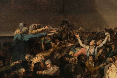 The Tennis Court Oath, 20th June 1789 (detail) by Jacques Louis David