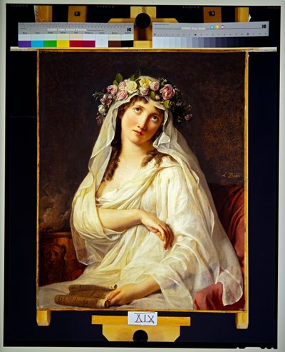 Vestal Crowned with Flowers by Jacques Louis David