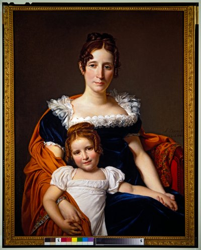 Vicomtesse Vilain XIIII and Her Daughter by Jacques Louis David