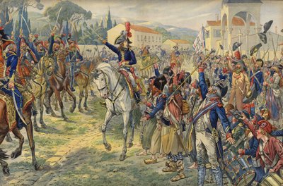 Napoleon Bonaparte on His Arrival in the Occupied City of Nice by Jacques Marie Gaston Onfray de Breville (Job)