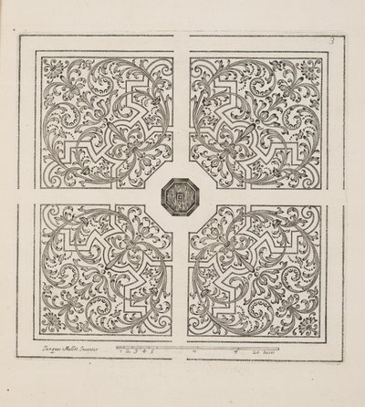 Design for Parterre, from Theatre des Plans et Jardinages, pub.1652 by Jacques Mollet