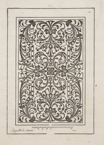 Design for Parterre, from Theatre des Plans et Jardinages, pub. 1652 by Jacques Mollet