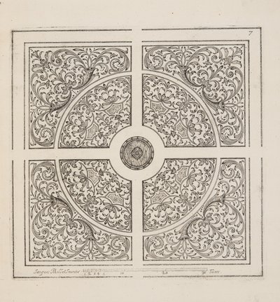 Design for Parterre, from Theatre des Plans et Jardinages, pub.1652 by Jacques Mollet