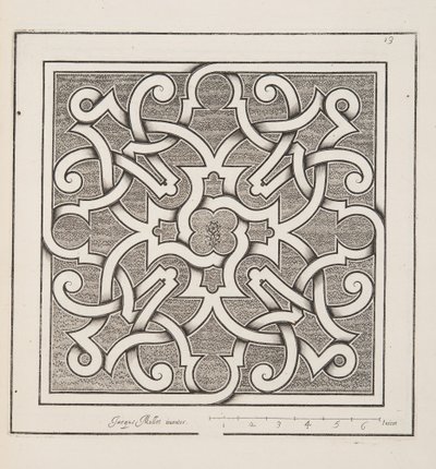 Design for Parterre, from Theatre des Plans et Jardinages, Published 1652 by Jacques Mollet