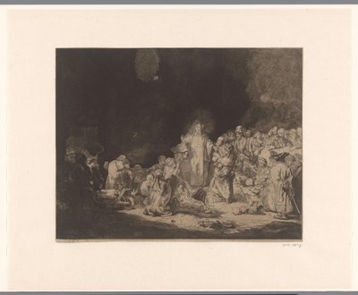Christ Preaching (The Hundred Guilder Print) by Jacques Philippe Le Bas