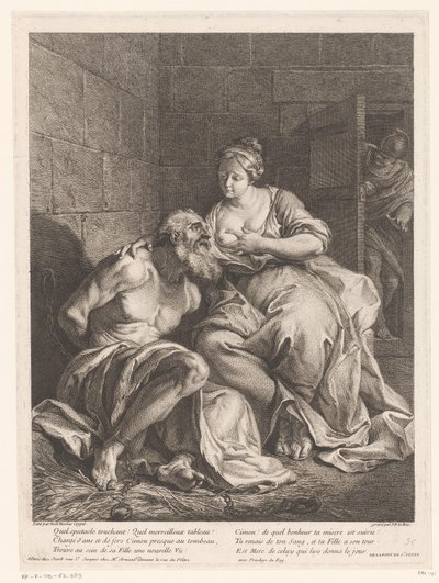Cimon Fed by Pero (Roman Charity) by Jacques Philippe Le Bas