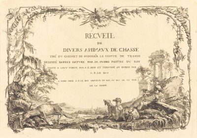 Title Page by Jacques Philippe Le Bas and Jean Eric Rehn after Jean Baptiste Oudry