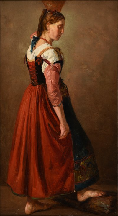 Young Roman Water Carrier by Jacques Raymond Brascassat