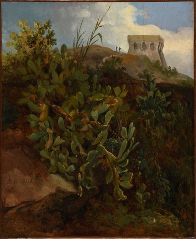 Tower and Cactus by Jacques Raymond Brascassat