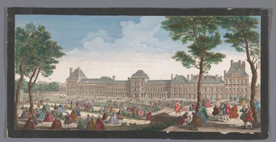 View of the Palais des Tuileries in Paris from the Jardin des Tuileries by Jacques Rigaud