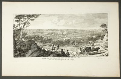 View of Royal Palace of Meudon and Village, from the series The Château de Meudon by Jacques Rigaud