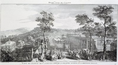 View of the Chateau in the park of St Cloud, on the side of the grand avenue by Jacques Rigaud