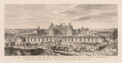View of the Royal Château of Chambord, from the side of the Royal Gate by Jacques Rigaud