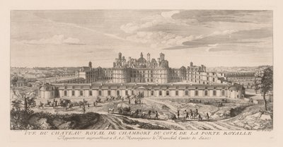 View of the Royal Château of Chambord, from the side of the Royal Gate by Jacques Rigaud