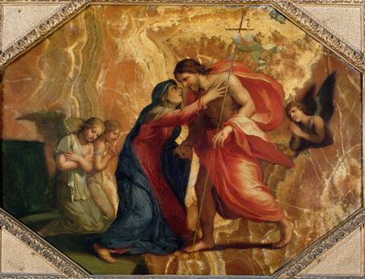Jesus Christ Receiving the Virgin in Heaven by Jacques Stella