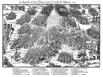 Battle of St Denis, French Religious Wars, 10 November 1567 by Jacques Tortorel