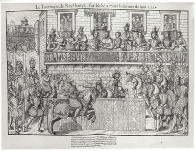 Tournament where Henri II Received a Fatal Wound by Jacques Tortorel
