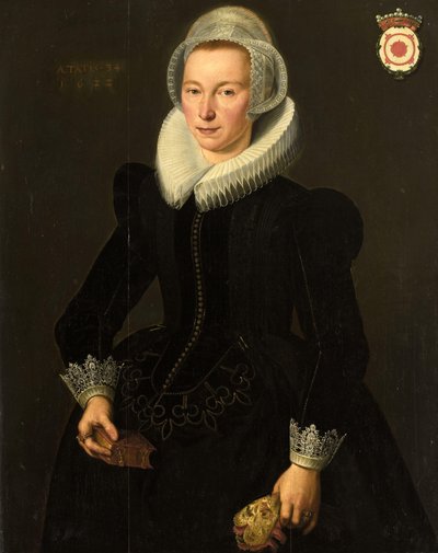 Portrait of Grietje Adriaensdr Grootes (1588-1624) by Jacques Waben (attributed to)