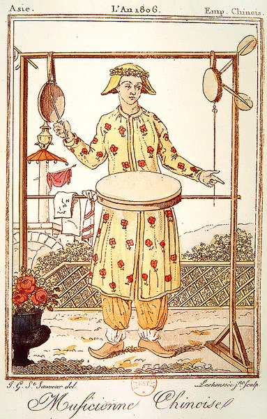 Chinese Musician by Jacques after Grasset de Saint Sauveur
