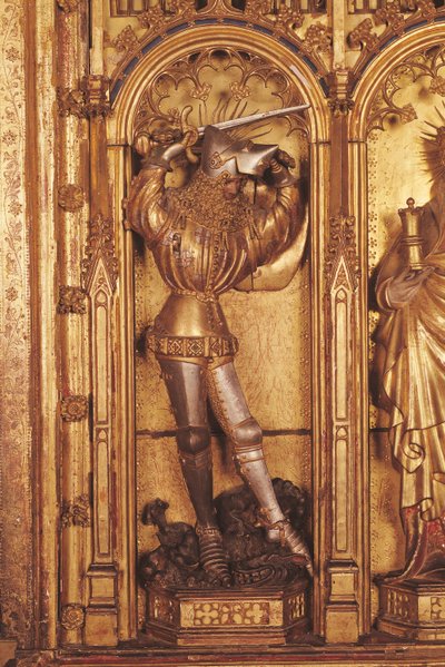 Altarpiece of the Crucifixion, Detail of St. George from the Left Panel by Jacques de Baerze or Baers