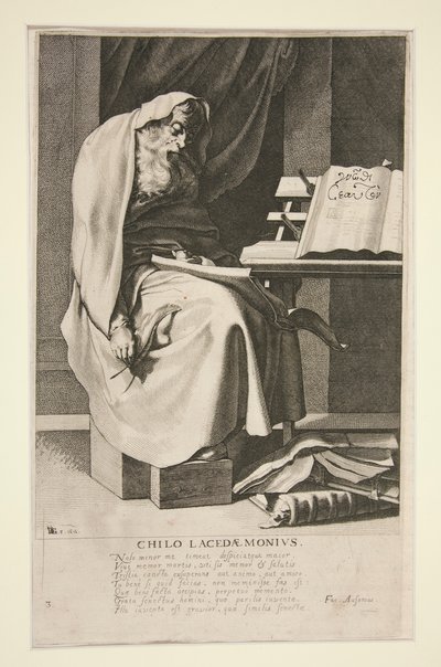 Chilo Lacedaemonius, #3 from the series The Seven Wise Men of Greece by Jacques de Gheyn III