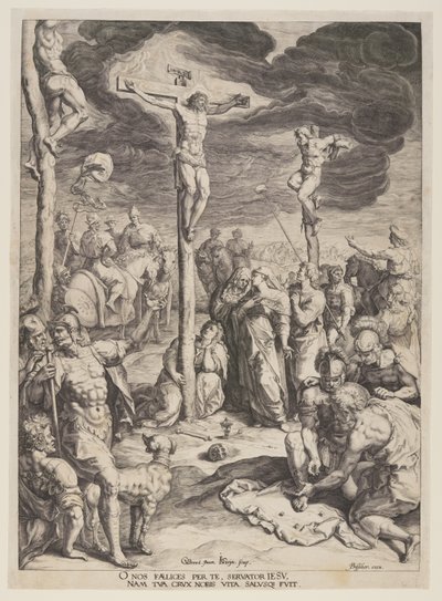 Christ on the Cross between Two Thieves by Jacques de Gheyn II