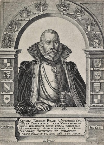 Portrait of Tycho Brahe, Astronomer (without a hat) by Jacques de Gheyn II