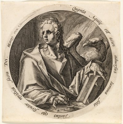Saint John, plate four from The Four Evangelists by Jacques de Gheyn II