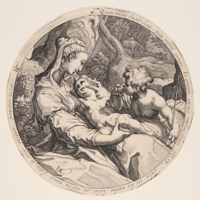 Virgin and Child with St. John the Baptist by Jacques de Gheyn II