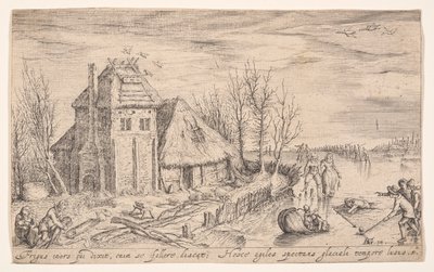 Winter Landscape with Ice Skaters by Jacques de Gheyn II