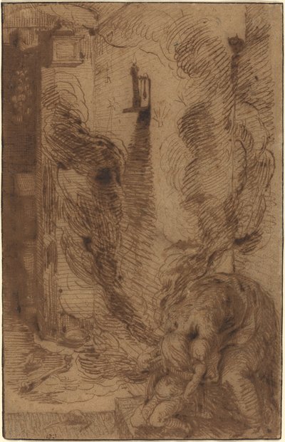 Witchcraft Scene with a Vampire by Jacques de Gheyn II
