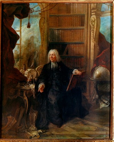 Abbe Jean Antoine Nollet French physicist in his cabinet of the Muette by Jacques de Lajoüe